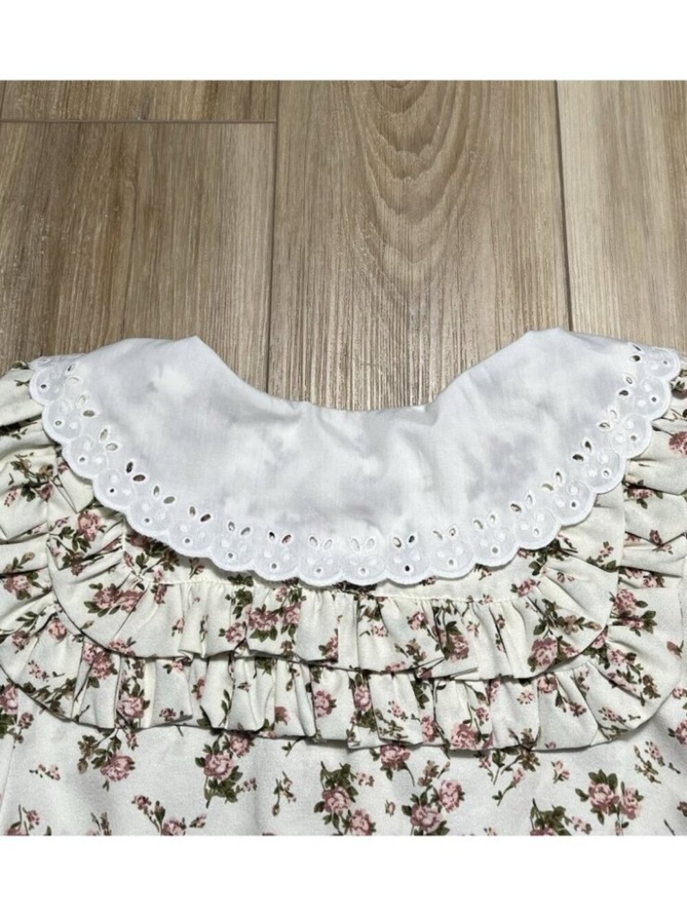 Sister Jane Button Floral Print Peter Pan Collar Blouse Top - Women Size Small - Picture 14 of 16